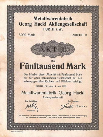 Metallwarenfabrik Georg Hackl AG