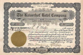 The Kaiserhof  Hotel Co.