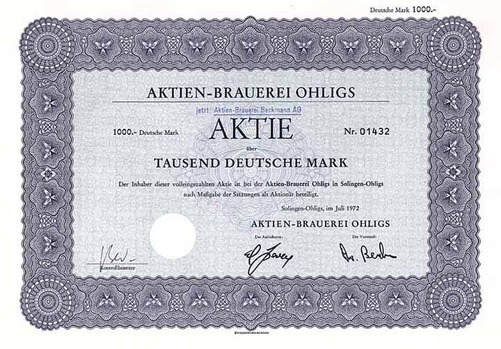 Aktien-Brauerei Ohligs