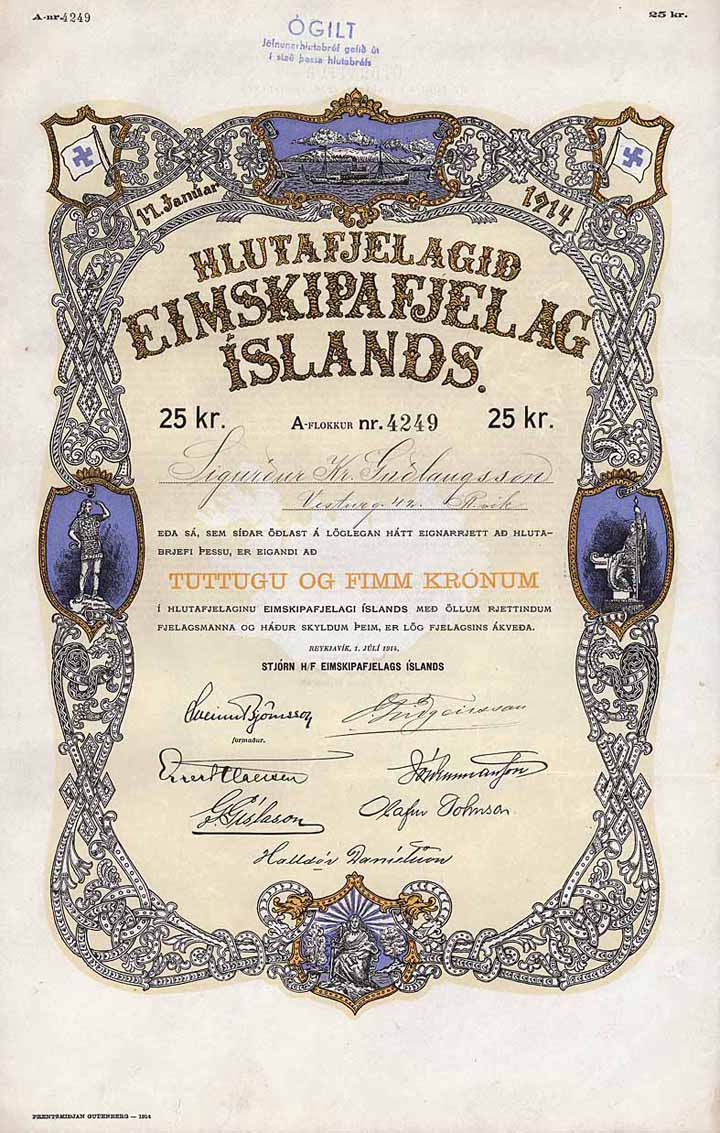 Hlutafjelagid Eimskipafjelag Islands