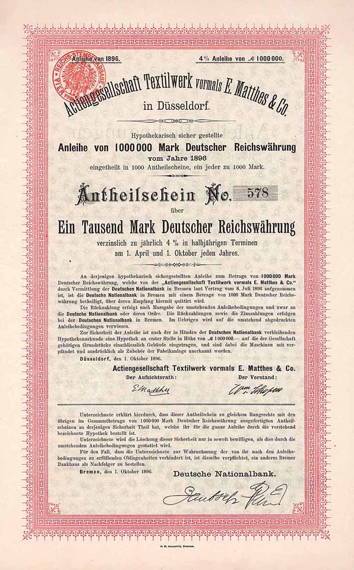 AG Textilwerk vormals E. Matthes & Co.