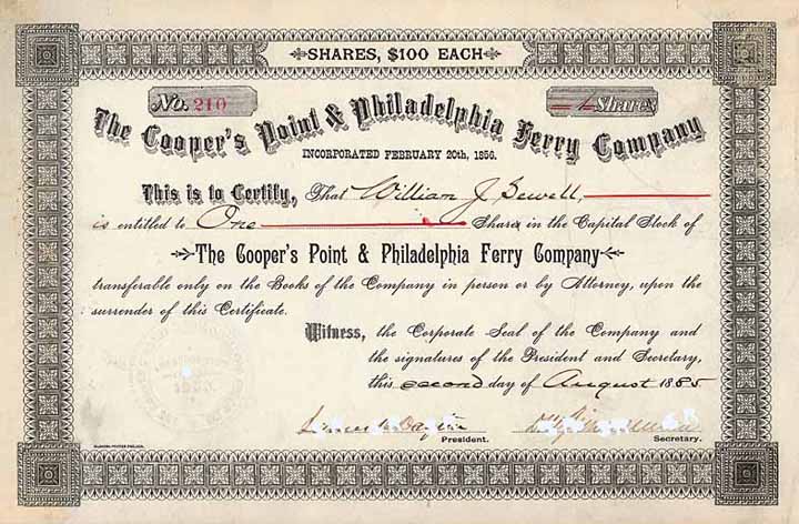 Cooper’s Point & Philadephia Ferry Co.