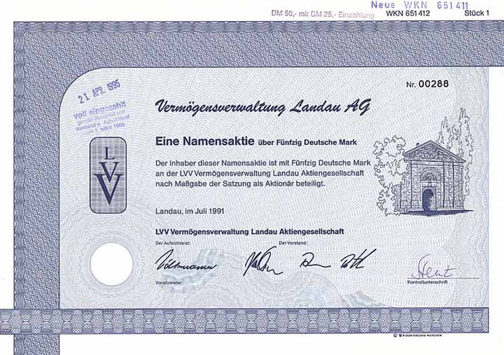 LVV Vermögensverwaltung Landau AG
