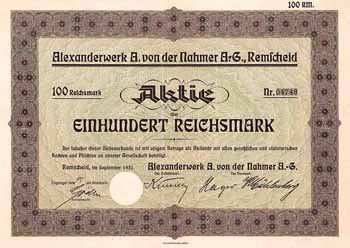 Alexanderwerk A. von der Nahmer AG
