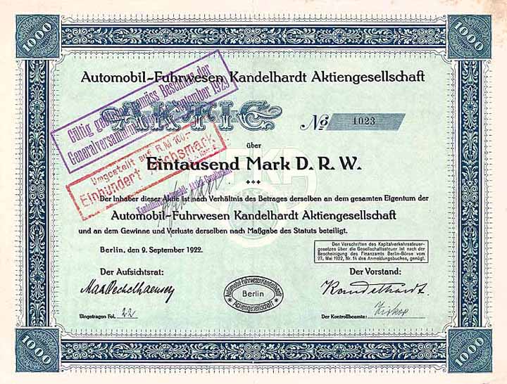 Automobil-Fuhrwesen Kandelhardt AG