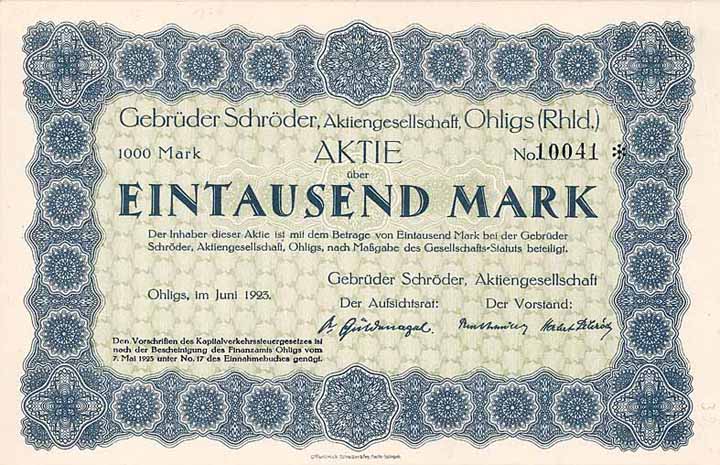 Gebrüder Schröder AG