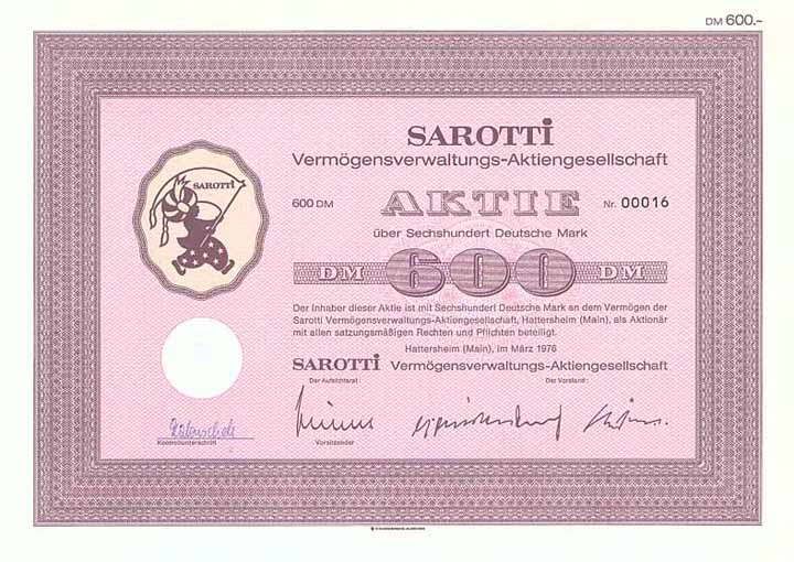 Sarotti Vermögensverwaltungs-AG