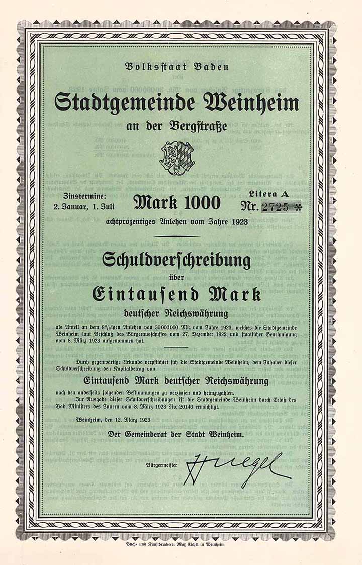 Stadtgemeinde Weinheim an der Bergstraße