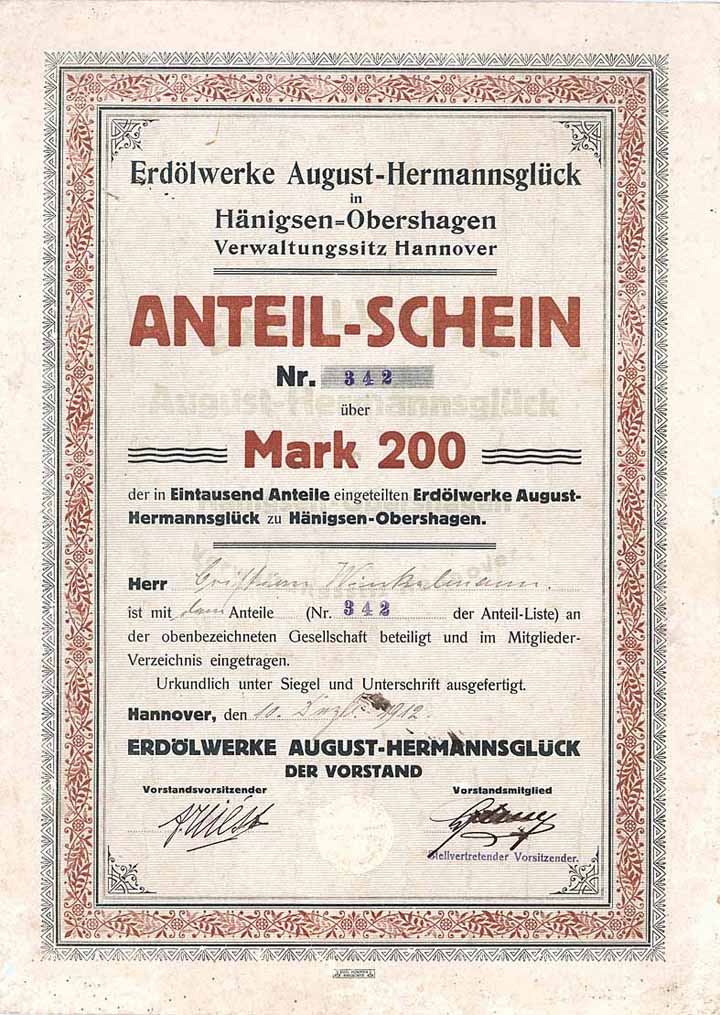 Erdölwerke August-Hermannsglück