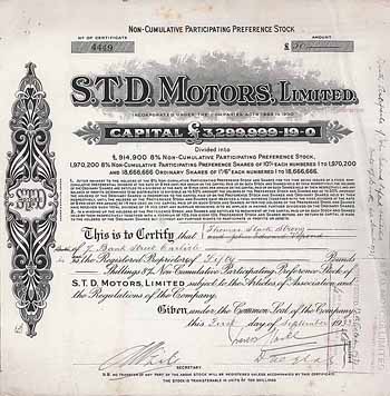 S.T.D. Motors, Ltd.