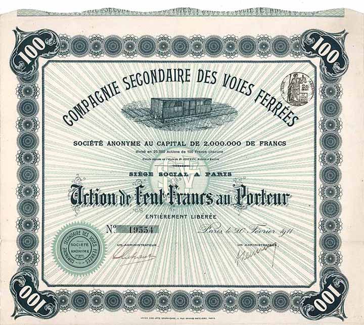 Cie. Secondaire des Voies Ferrées S.A.