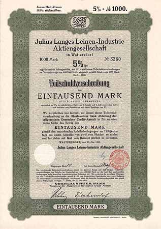 Julius Langes Leinen-Industrie AG