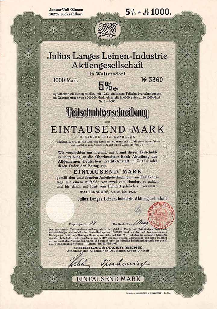 Julius Langes Leinen-Industrie AG