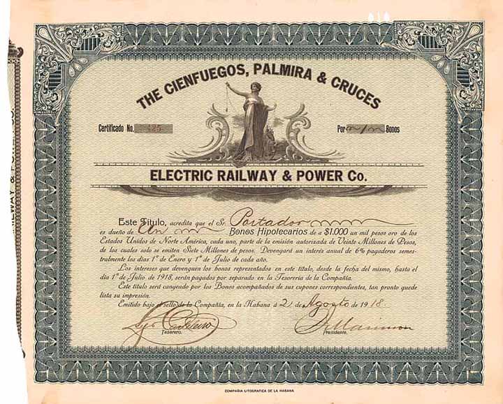 Cienfuegos, Palmira & Cruces Electric Railway & Power Co.