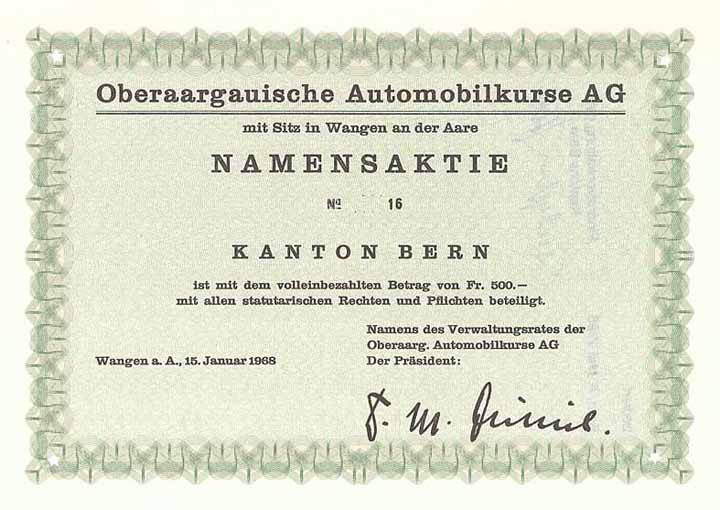 Oberaargauische Automobilkurse AG