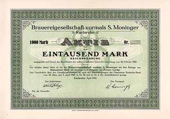 Brauereigesellschaft vormals S. Moninger