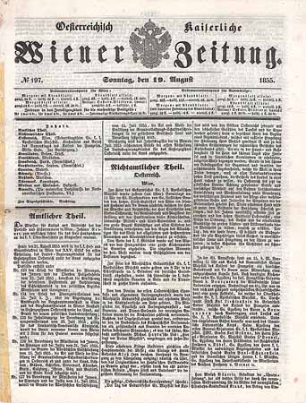 Oesterreichisch Kaiserliche Wiener Zeitung