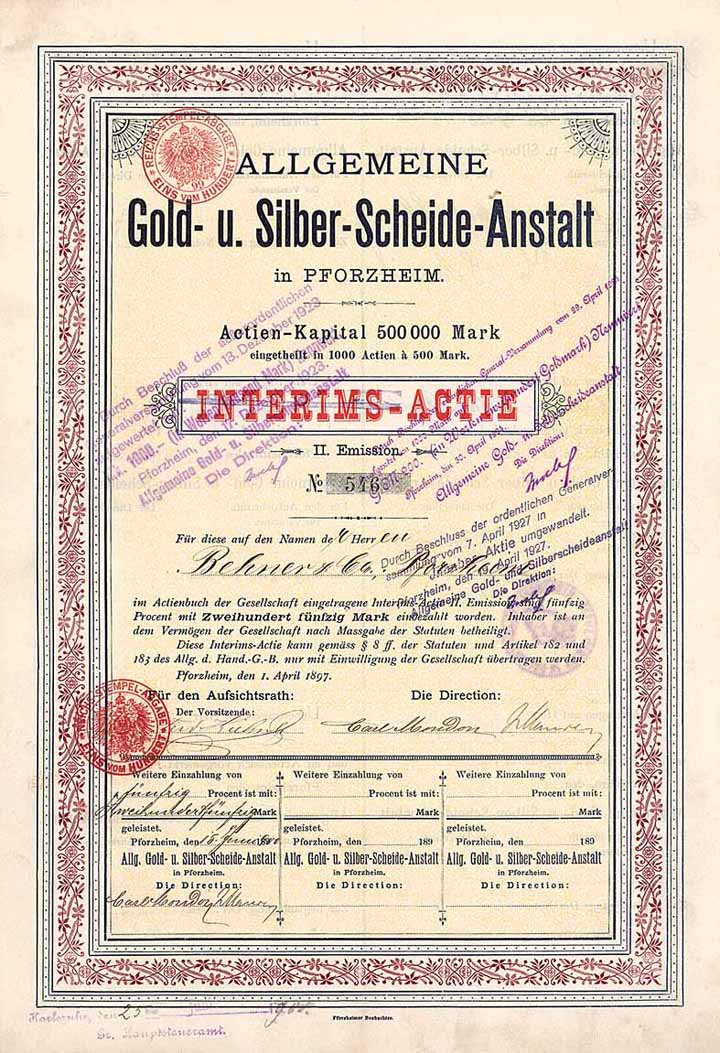 Allgemeine Gold- u. Silber-Scheide-Anstalt