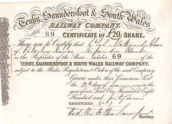 Tenby, Saundersfoot & South Wales Railway Co.