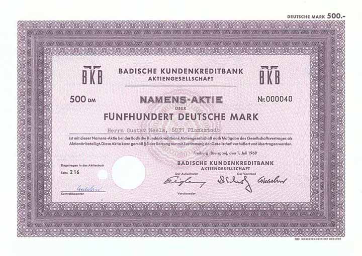 Badische Kundenkreditbank AG