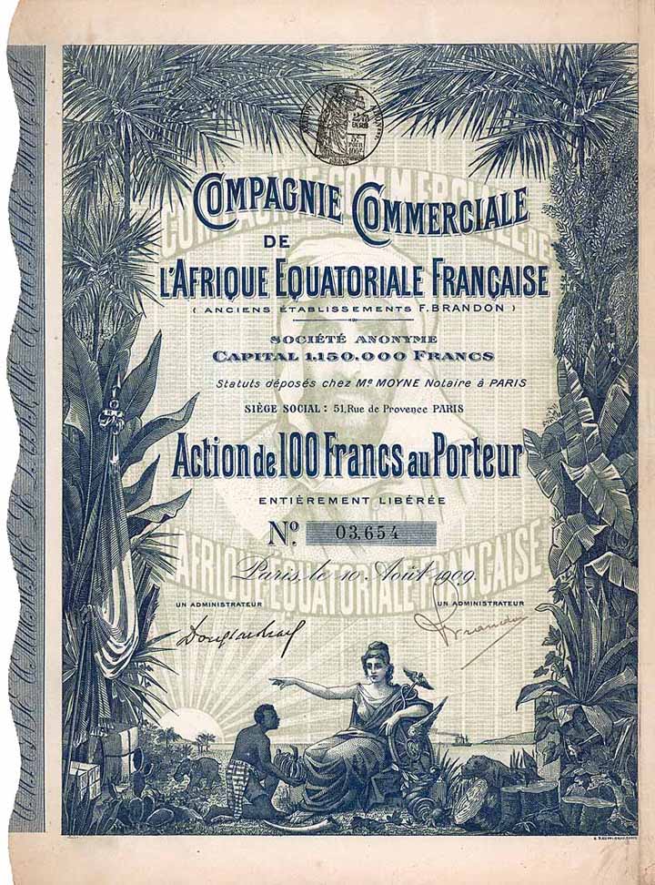 Cie. Commerciale de de l’Afrique Équatoriale Française (Anciens Établissements F. Brandon) S.A.