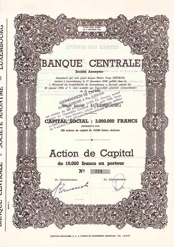 Banque Centrale S.A.