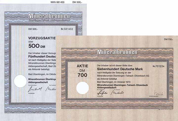 Mineralbrunnen Überkingen-Teinach AG (2 Stücke)