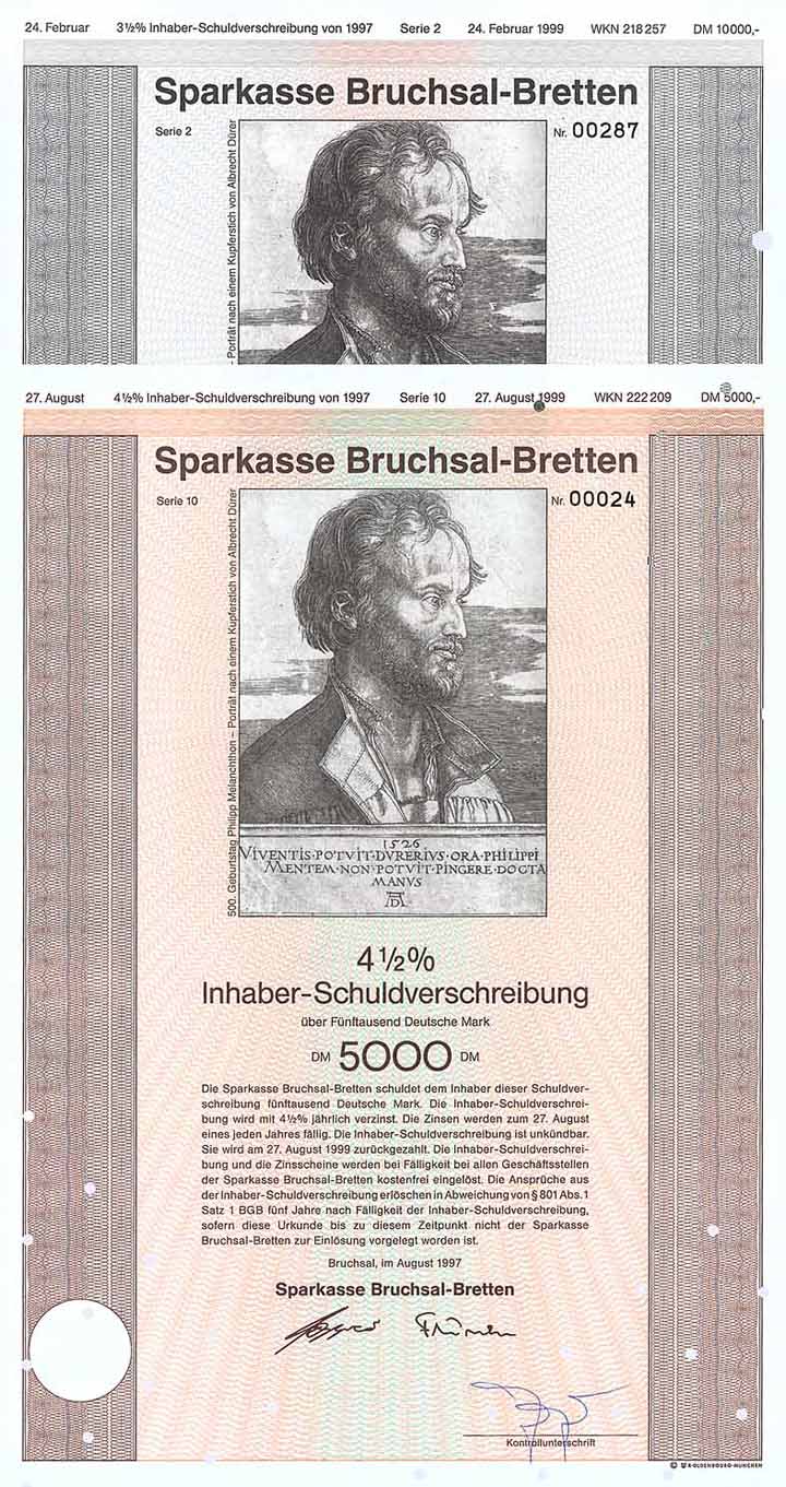 Sparkasse Bruchsal-Bretten (2 Stücke)