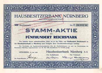 Hausbesitzer-Bank Nürnberg AG