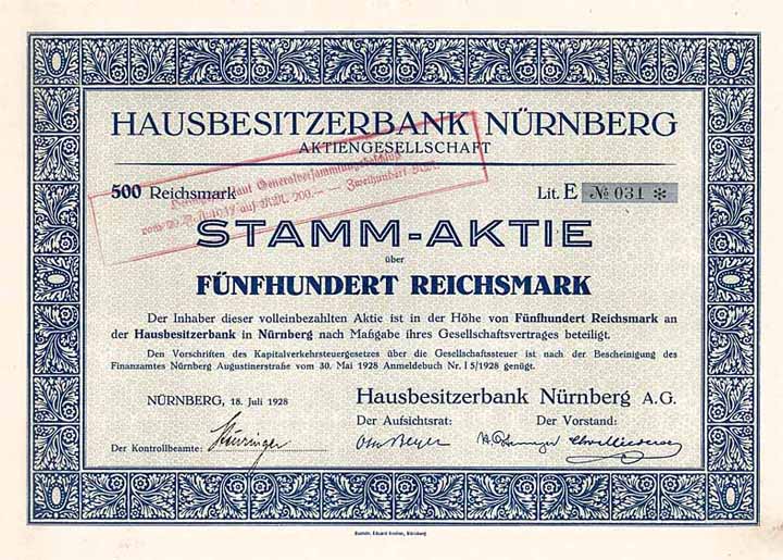 Hausbesitzer-Bank Nürnberg AG