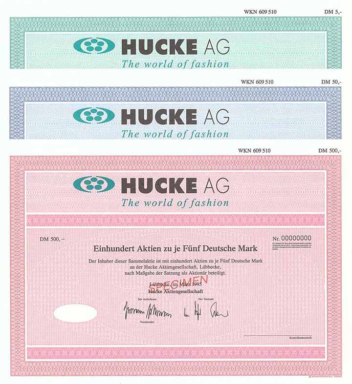 Hucke AG (3 Stücke)