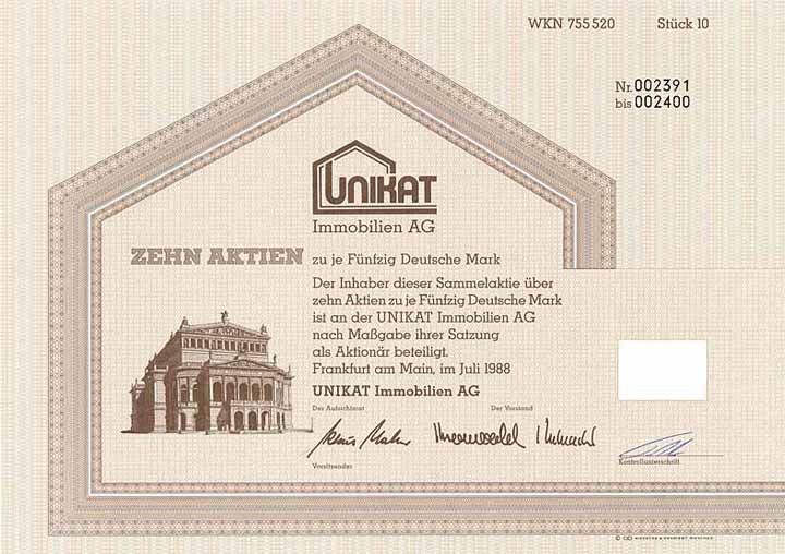 UNIKAT Immobilien AG