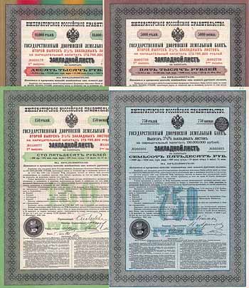 Reichs-Bodencredit-Bank für den Adel (Emissionen 1. bis 5., insgesamt 32 Stücke von 1897-1903)