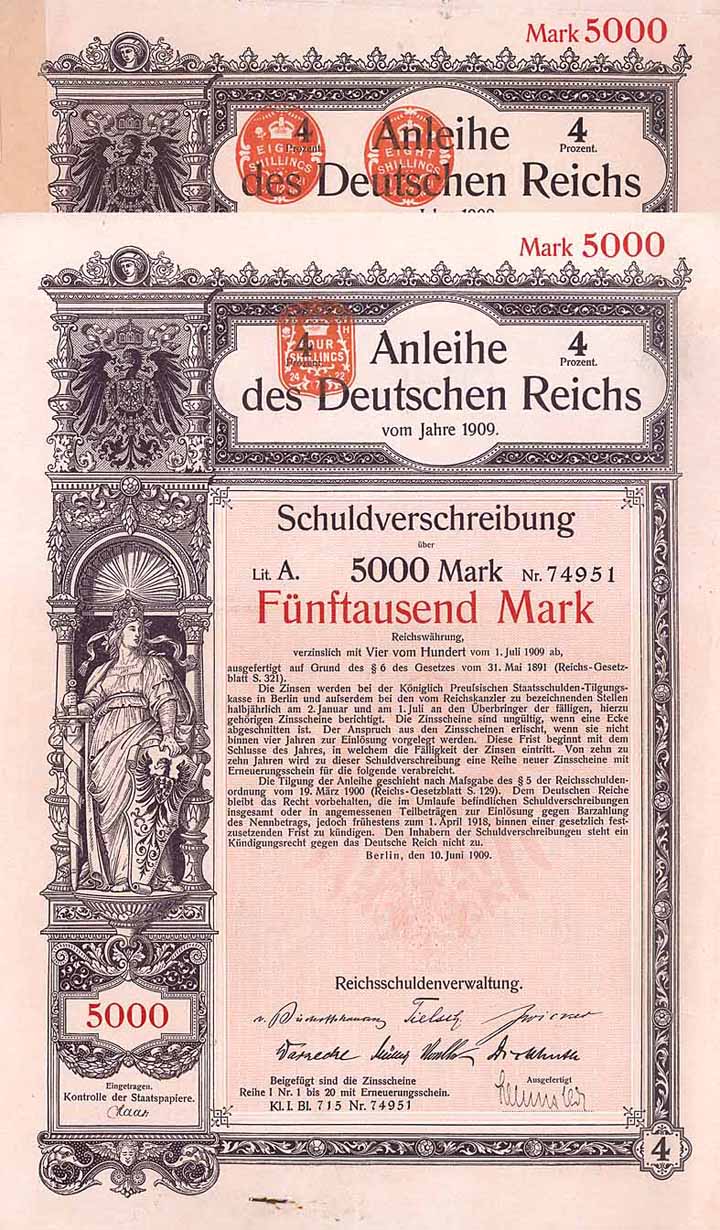 Deutsches Reich (2 Stücke)