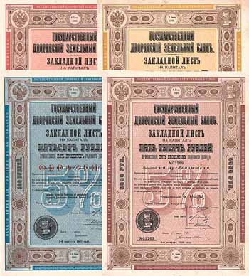 Reichs-Bodencredit-Bank für den Adel (23 Stücke, davon 10 Specimen, 1907-1916)