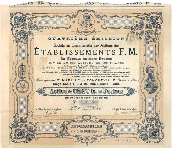 Soc. en Commandite par Actions des Établissements F.M.