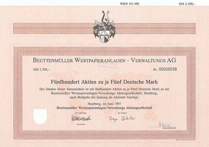 Beuttenmüller Wertpapieranlagen-Verwaltungs-AG