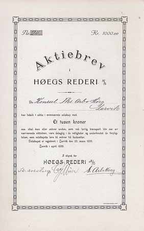 Hoegs Rederi A/S