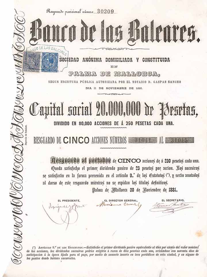 Banco de las Baleares S.A.