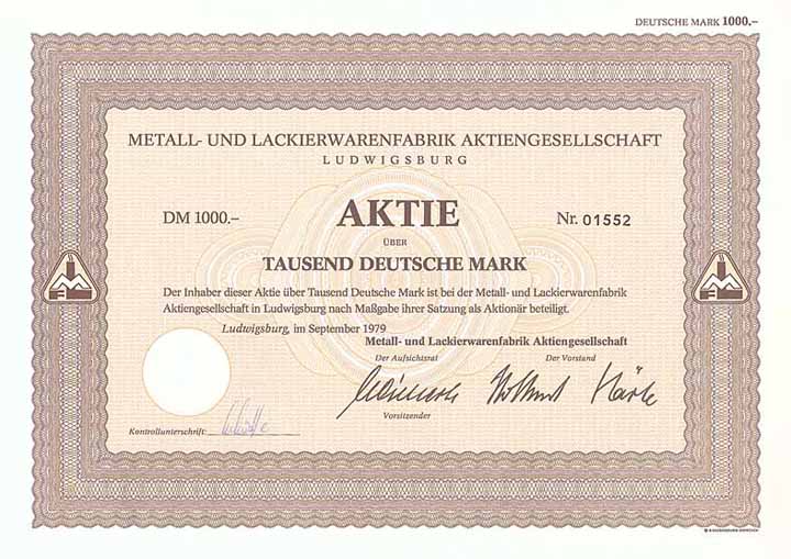 Metall- und Lackierwarenfabrik AG