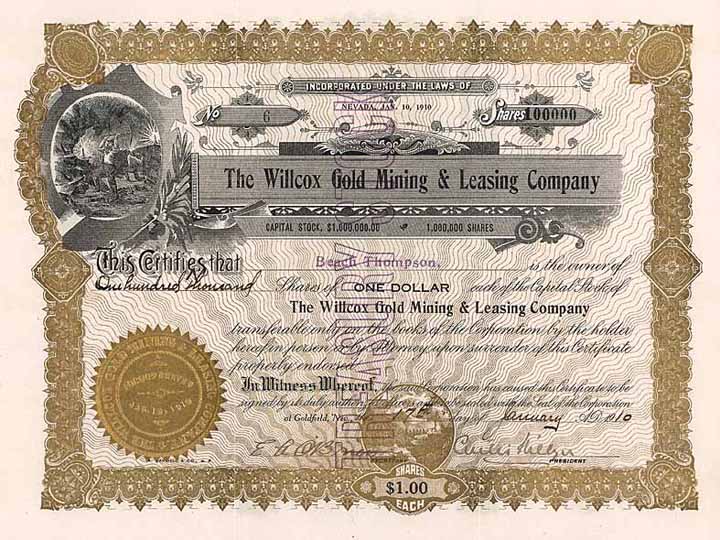 Willcox Gold Mining & Leasing Co.