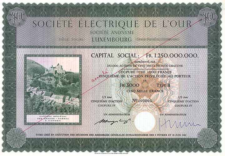 Soc. Electrique de l'Our S.A.