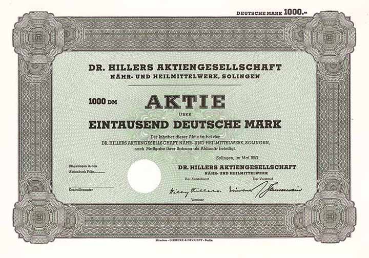 Dr. Hillers AG Nähr- und Heilmittelwerk