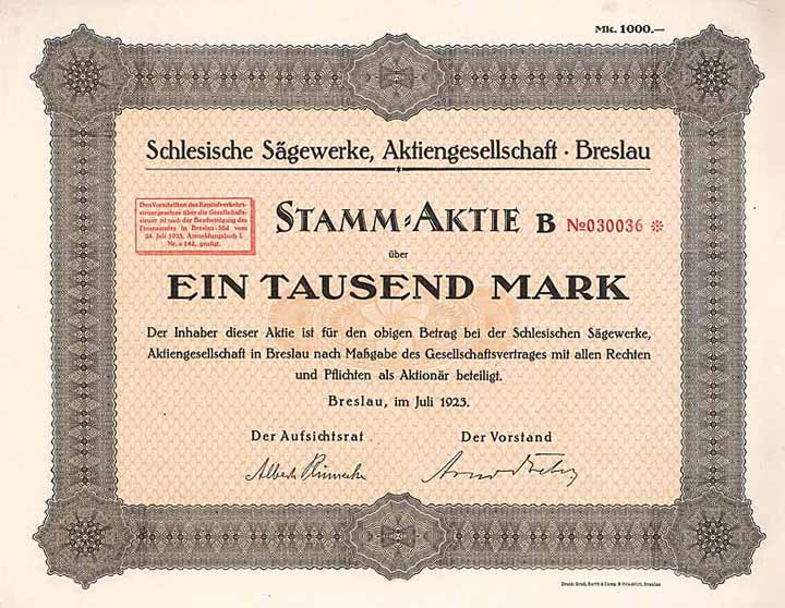 Schlesische Sägewerke AG