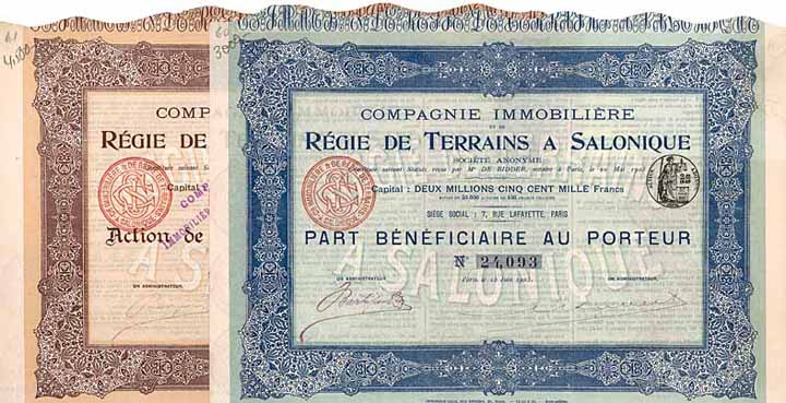 Cie. Immobilière et de Régie de Terrains a Salonique S.A.