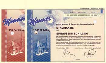 Josef Manner & Comp. AG (2 Stücke)