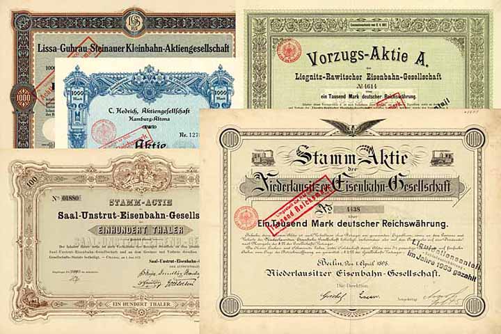 Deutschland - Eisenbahnsammlung (68 Stücke in zwei Alben)