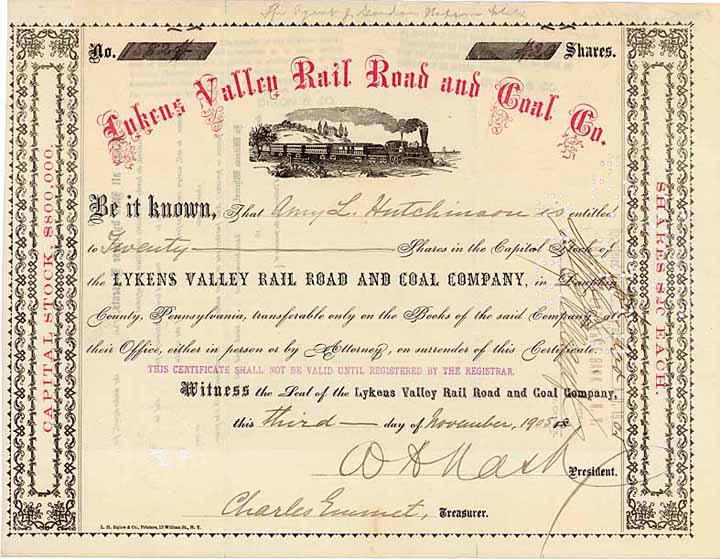 Lykens Valley Rail Road & Coal Co.