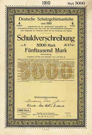 Deutsche Schutzgebietsanleihe von 1910