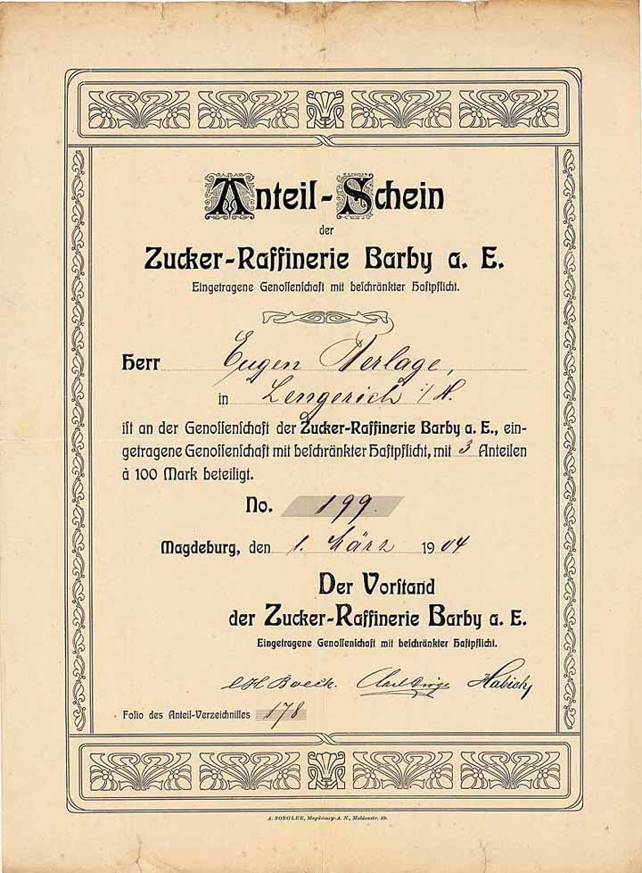 Zucker-Raffinerie Barby a.d. Elbe eGmbH